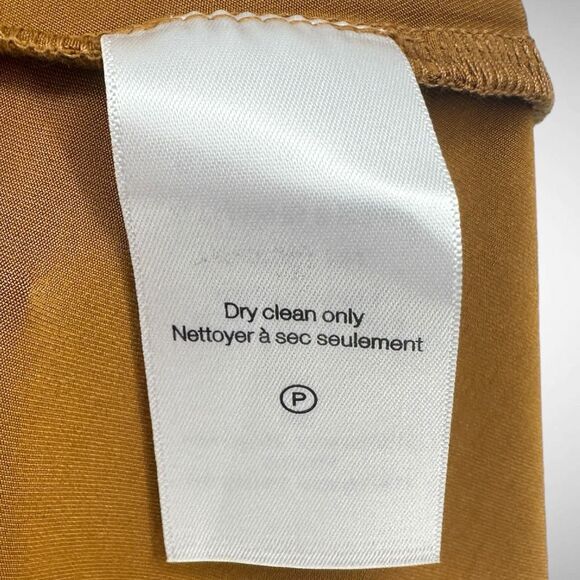 Veronica Beard Gilbert Antique Gold Jersey Long Sleeve Ruched Midi Dress Size 00 - Picture 6 of 10